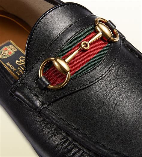 mens gucci loafers black|men's Gucci bit loafer.